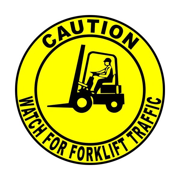 Pristine Products Caution Watch for Forklifts Floor Sign. stCW4FL12 - main
